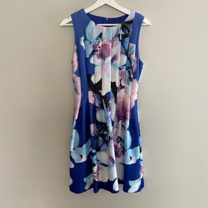 Purple Floral Dress - pockets!
